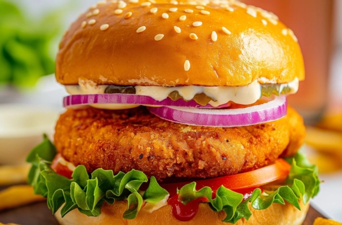 spicy chicken burger air fryer
