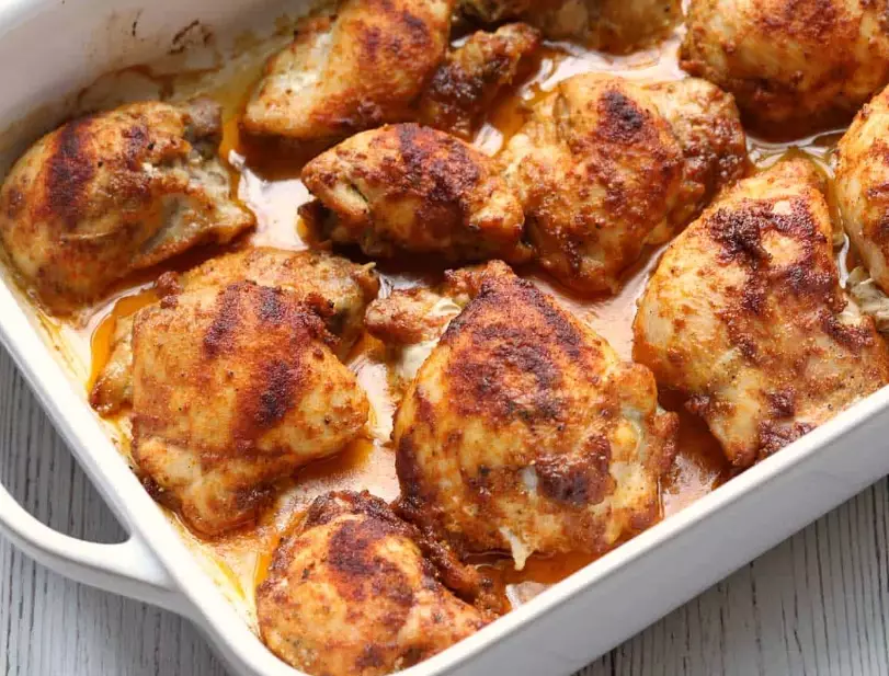 chicken thigh calories cooked