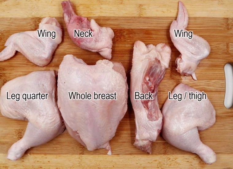 white meat chicken parts
