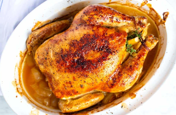 whole chicken baking time