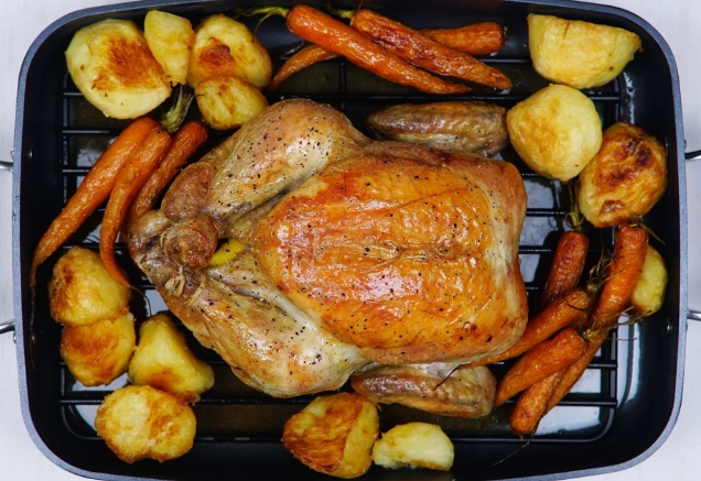 roast whole chicken time
