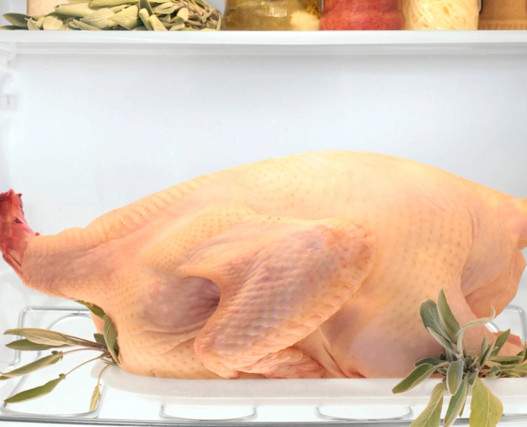 defrost chicken in fridge
