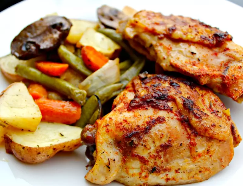 roasted chicken and vegetables recipe