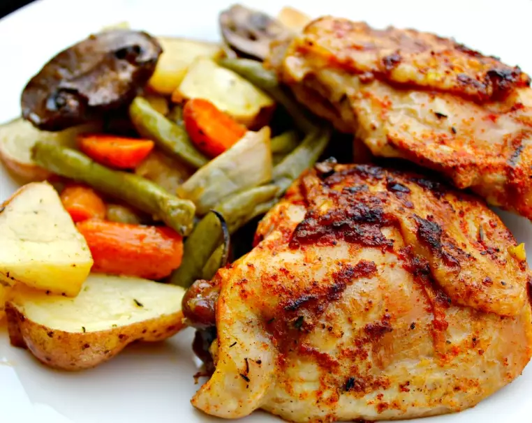 one pan roast chicken one pan roast chicken