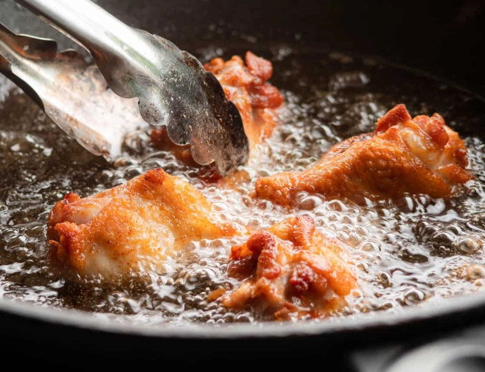 fried chicken oil temperature