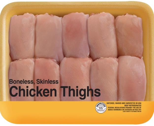 chicken thigh calories per 100g