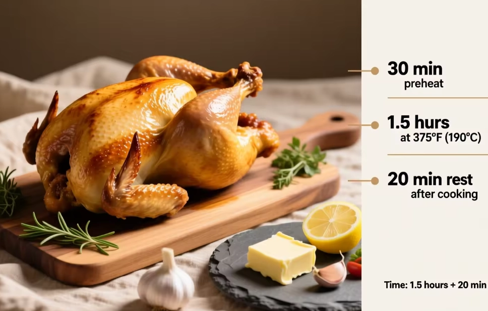roast chicken time per pound