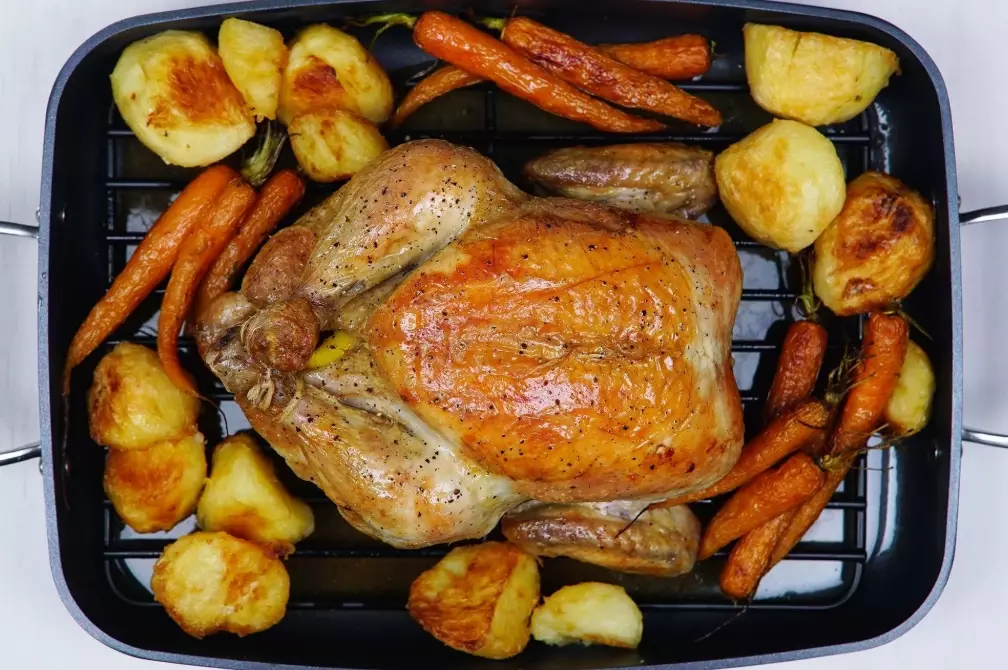 roast chicken time per pound