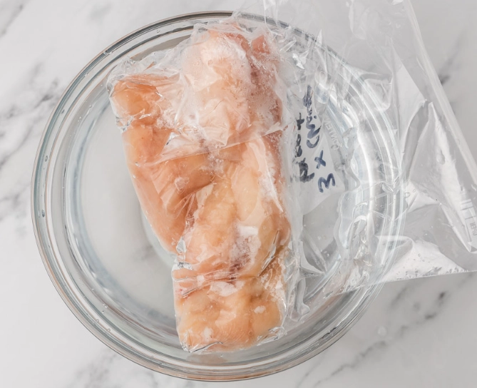 thaw chicken in refrigerator