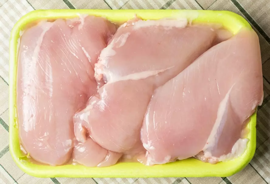 white meat on a chicken