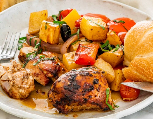 one pan chicken and vegetables