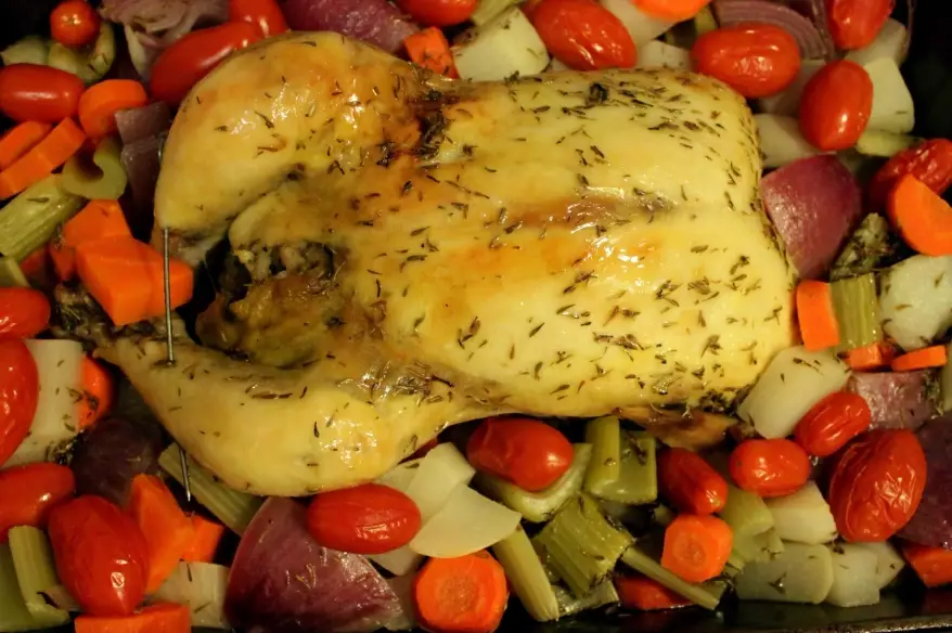 one pan roasted chicken and veggies one pan roasted chicken and veggies