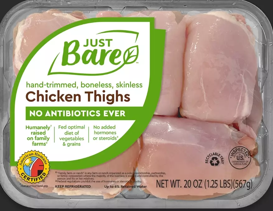 calories in skinless chicken thigh