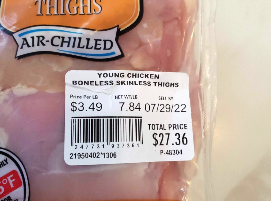 how many calories in a chicken thigh