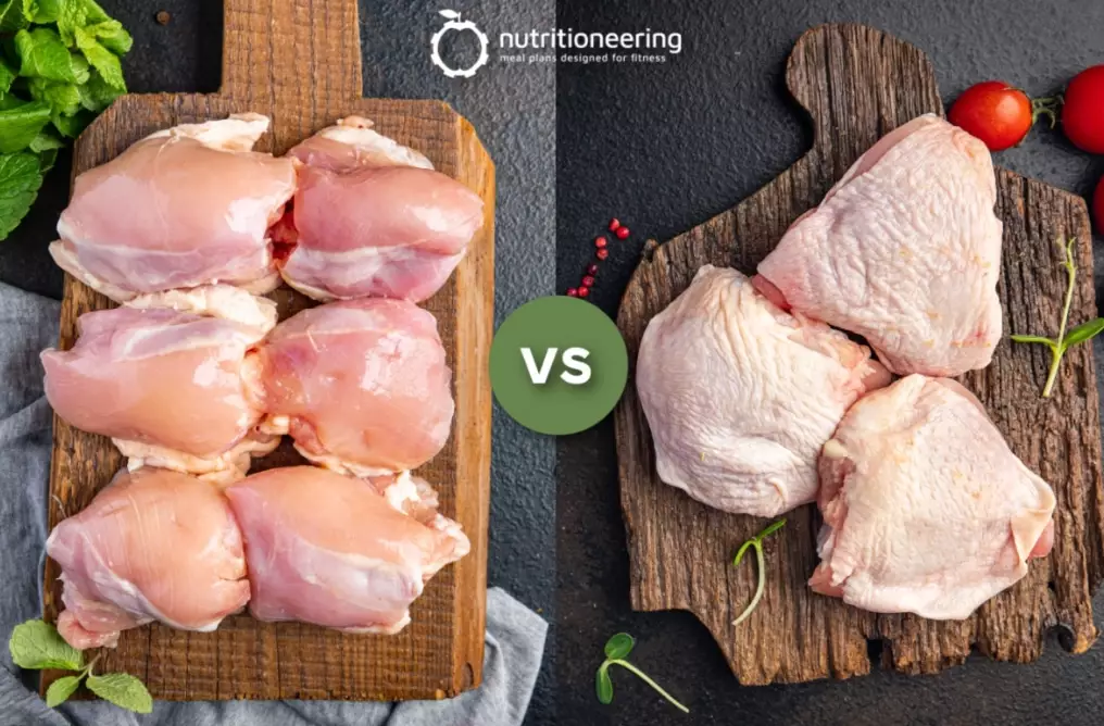 chicken thigh vs breast calories
