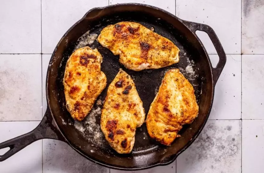 frying chicken breast temperature