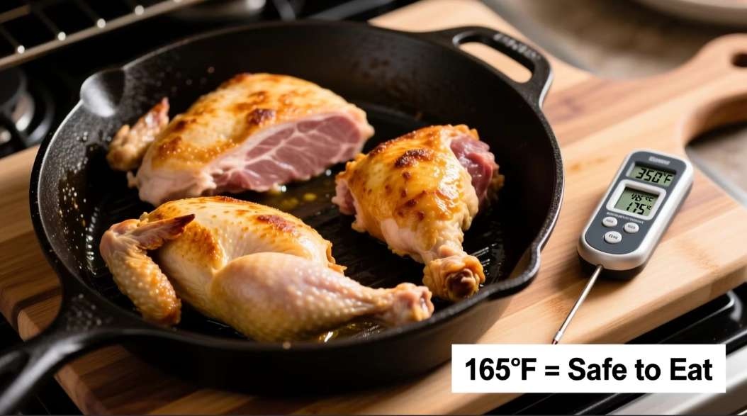 deep fried chicken temperature