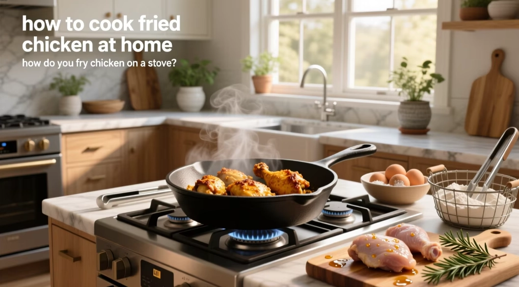 electric stove fried chicken temperature