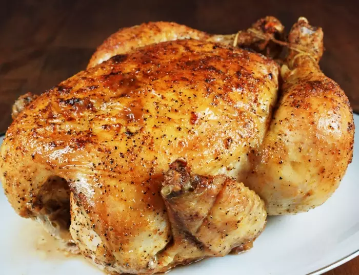 whole chicken cooked in oven